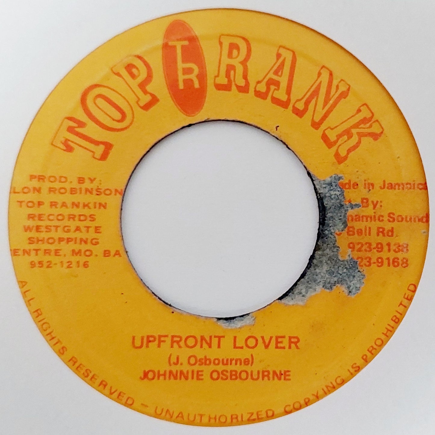 Johnnie Osbourne - Upfront Lover