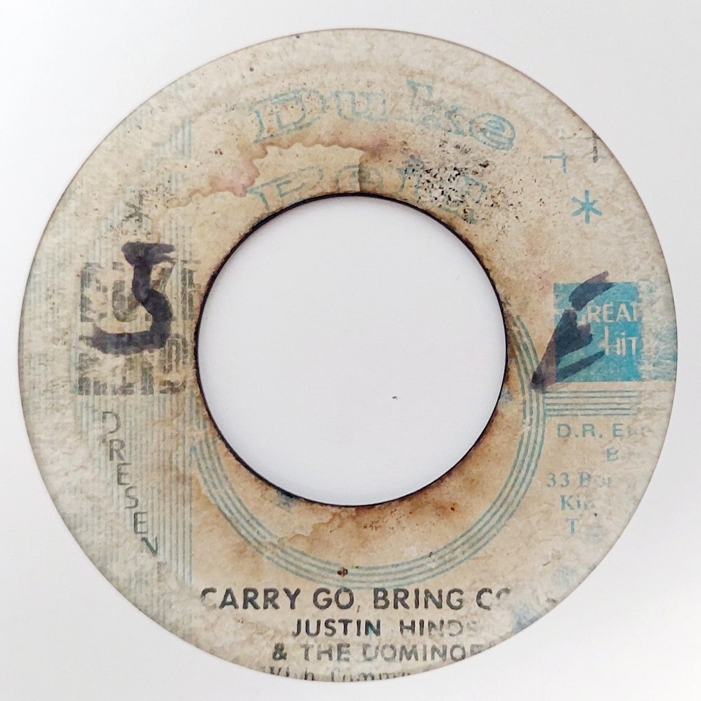 Justin Hinds & The Dominoes With Tommy McCook - Carry Go, Bring Come