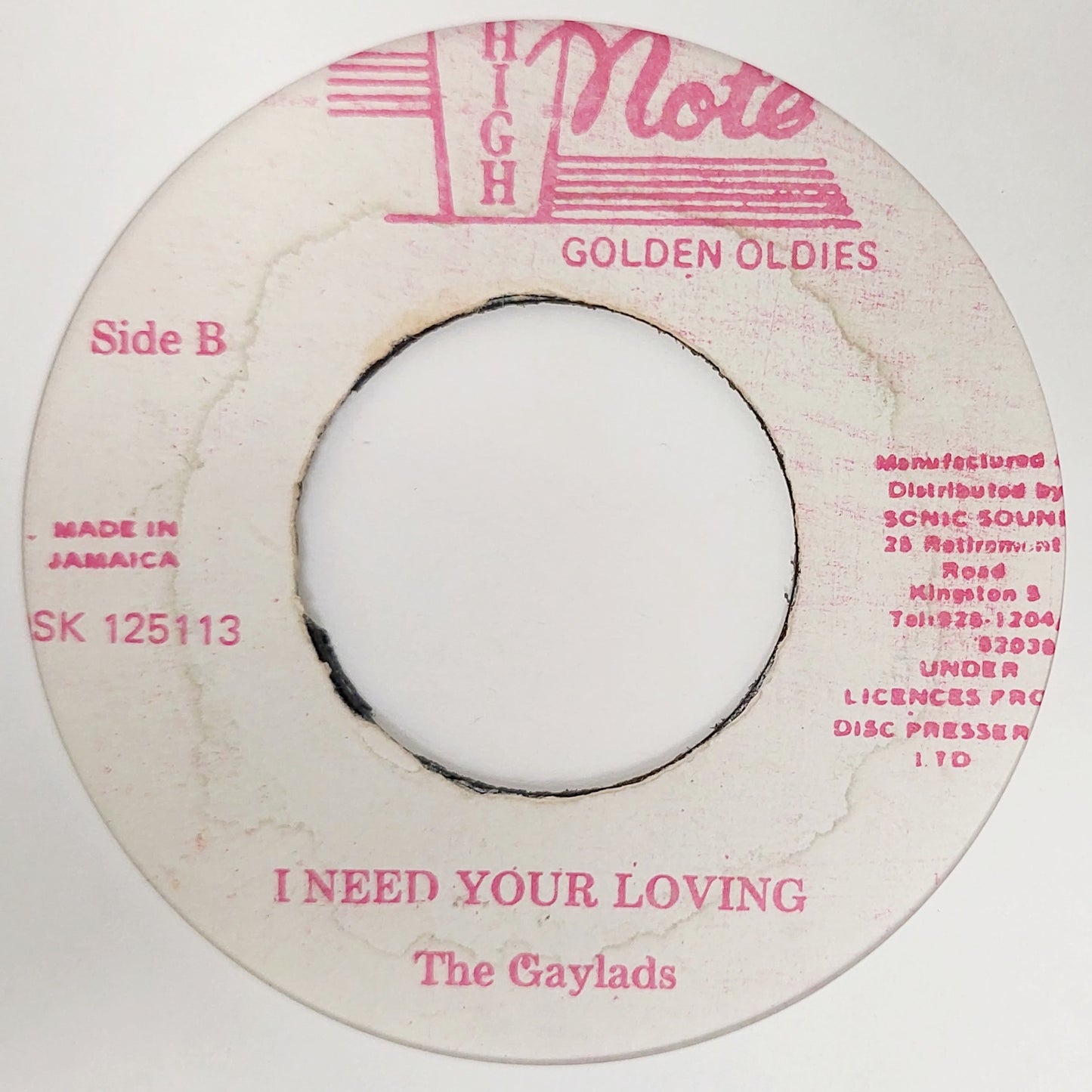 The Gaylads ‎- It's Hard To Confess / I Need Your Loving