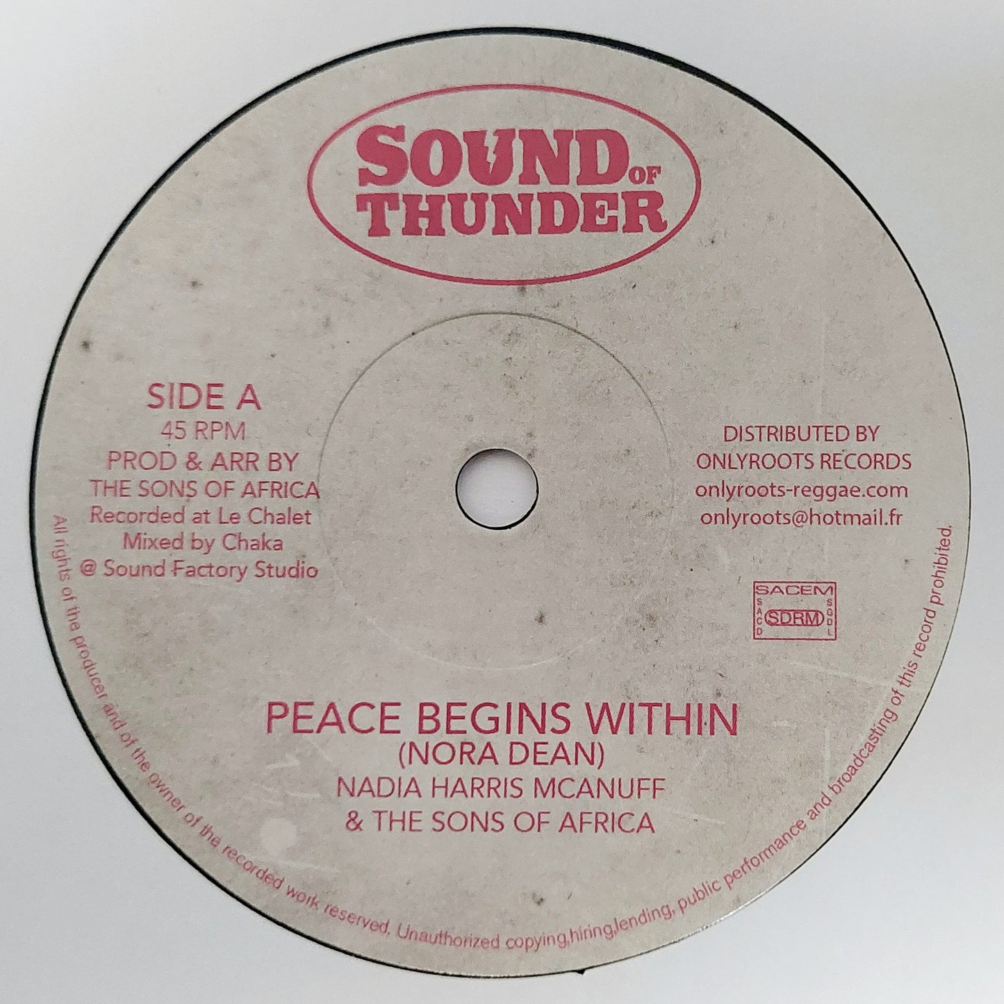 Nadia Harris Mcanuff & The Sons Of Africa - Peace Begins Within