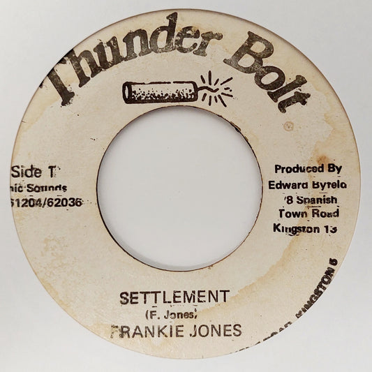 Frankie Jones - Settlement