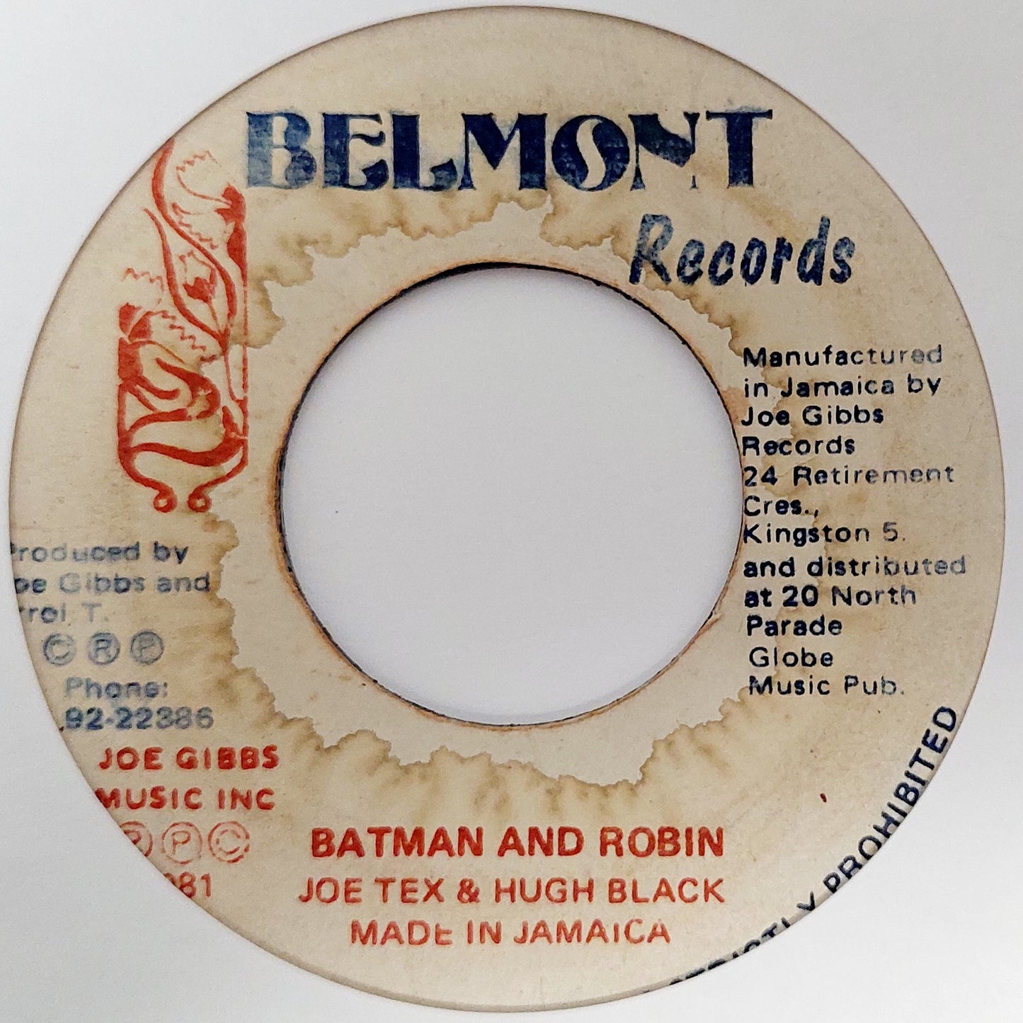 Joe Tex & Hugh Black / Joe Gibbs & The Professionals - Batman And Robin / Bat Rock