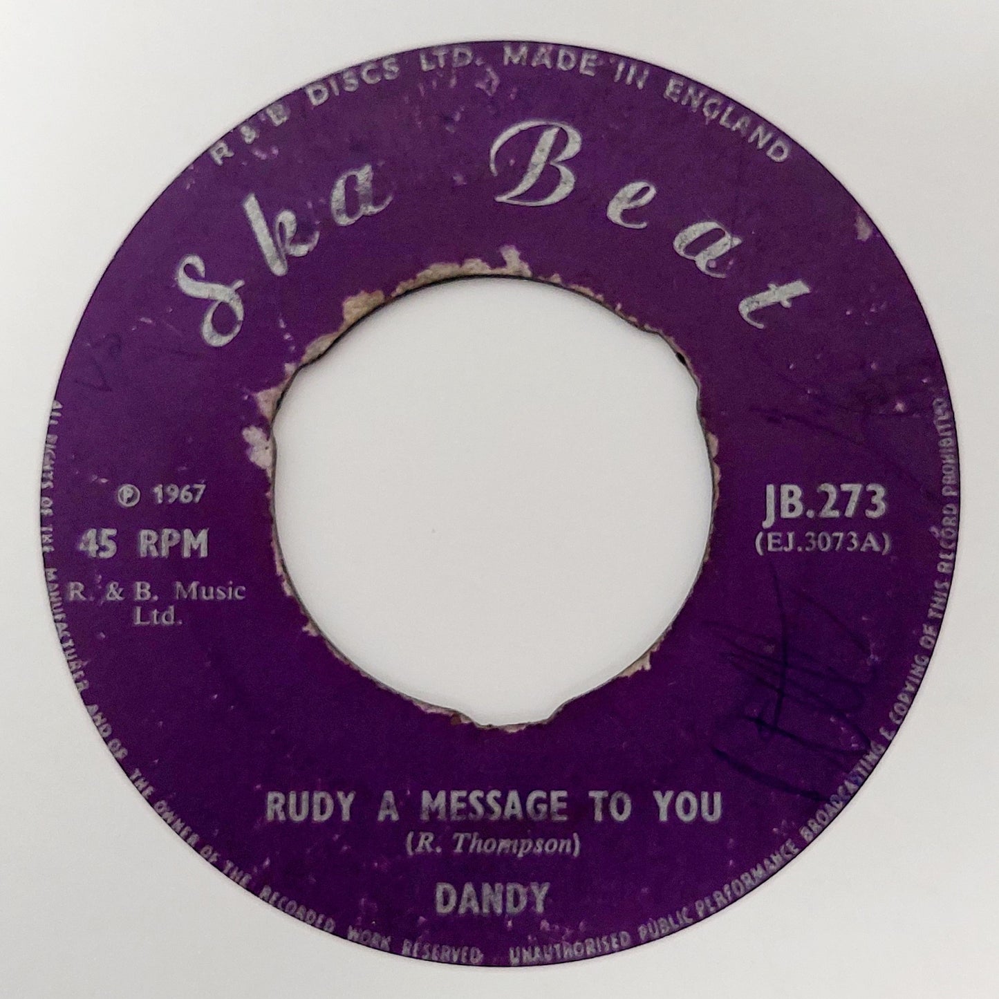 Dandy And His Group - Rudy A Message To You / Till Death Do Us Part