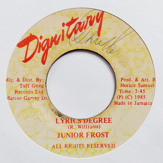 Junior Frost - Lyrics Degree
