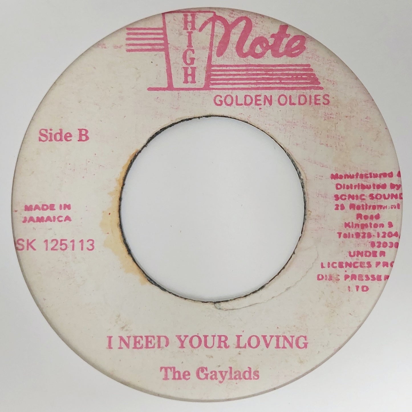 The Gaylads ‎- It's Hard To Confess / I Need Your Loving